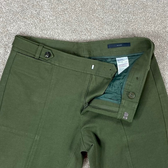 Banana Republic Sloan Utility Pants Womens 6 Olive Green Slim Fit Stretch Office - Picture 4 of 15